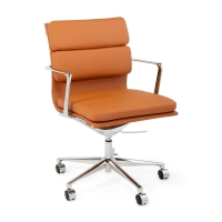 Task Premium Desk Chair | Italian Leather Office Chair with Wheels