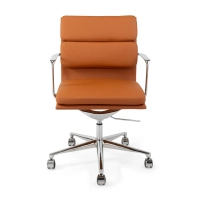 Task Premium Desk Chair | Italian Leather Office Chair with Wheels