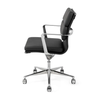Task Silla de escritorio de alta gama | Silla de oficina de cuero italiano con ruedas