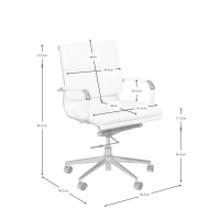 Task Premium Desk Chair | Italian Leather Office Chair with Wheels