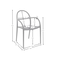 Master Stackable Outdoor Designer Chair | Polypropylene Armchair