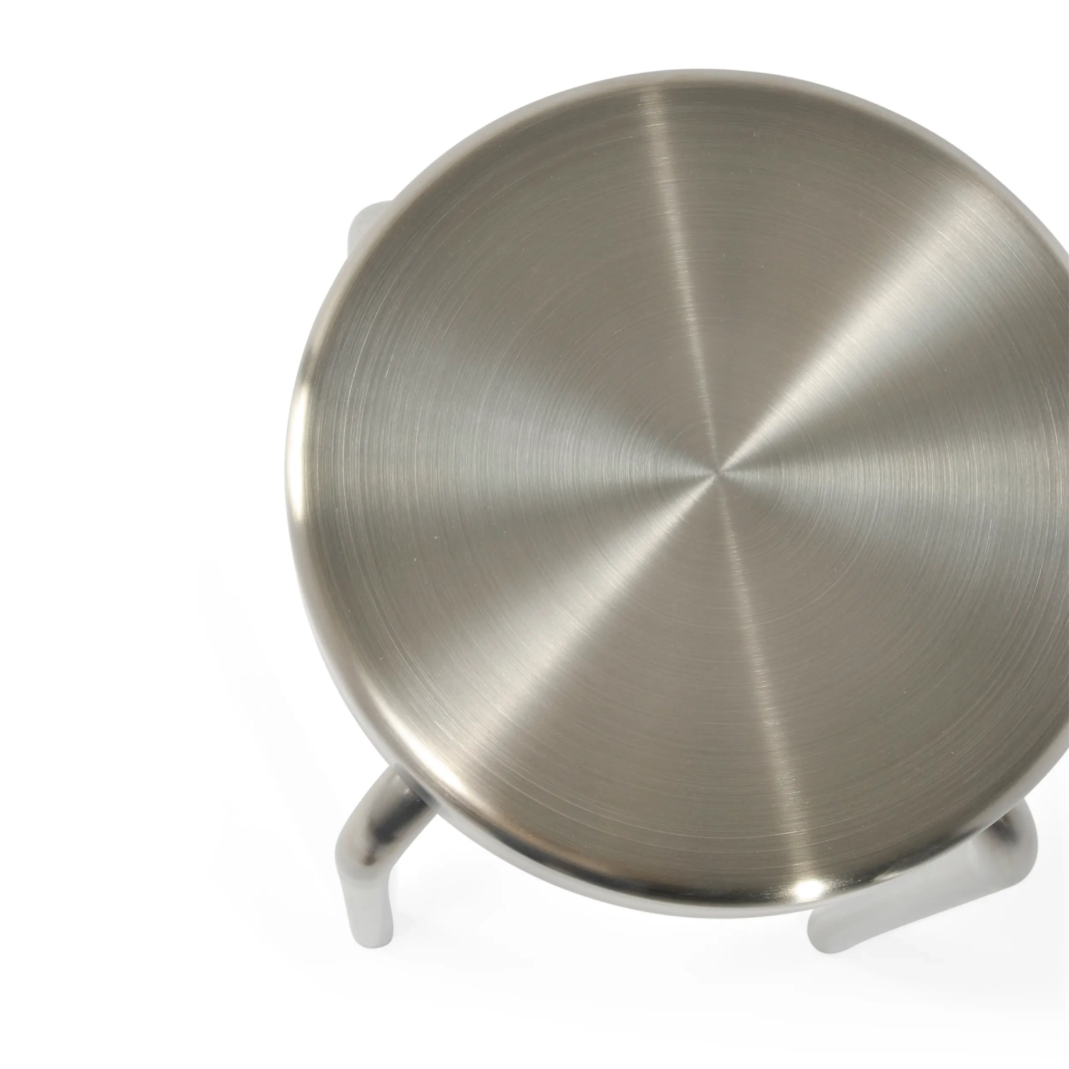 Delaware 45 cm Stainless Steel Low Stool | Modern Designer Stool