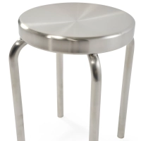 Delaware 45 cm Stainless Steel Low Stool | Modern Designer Stool