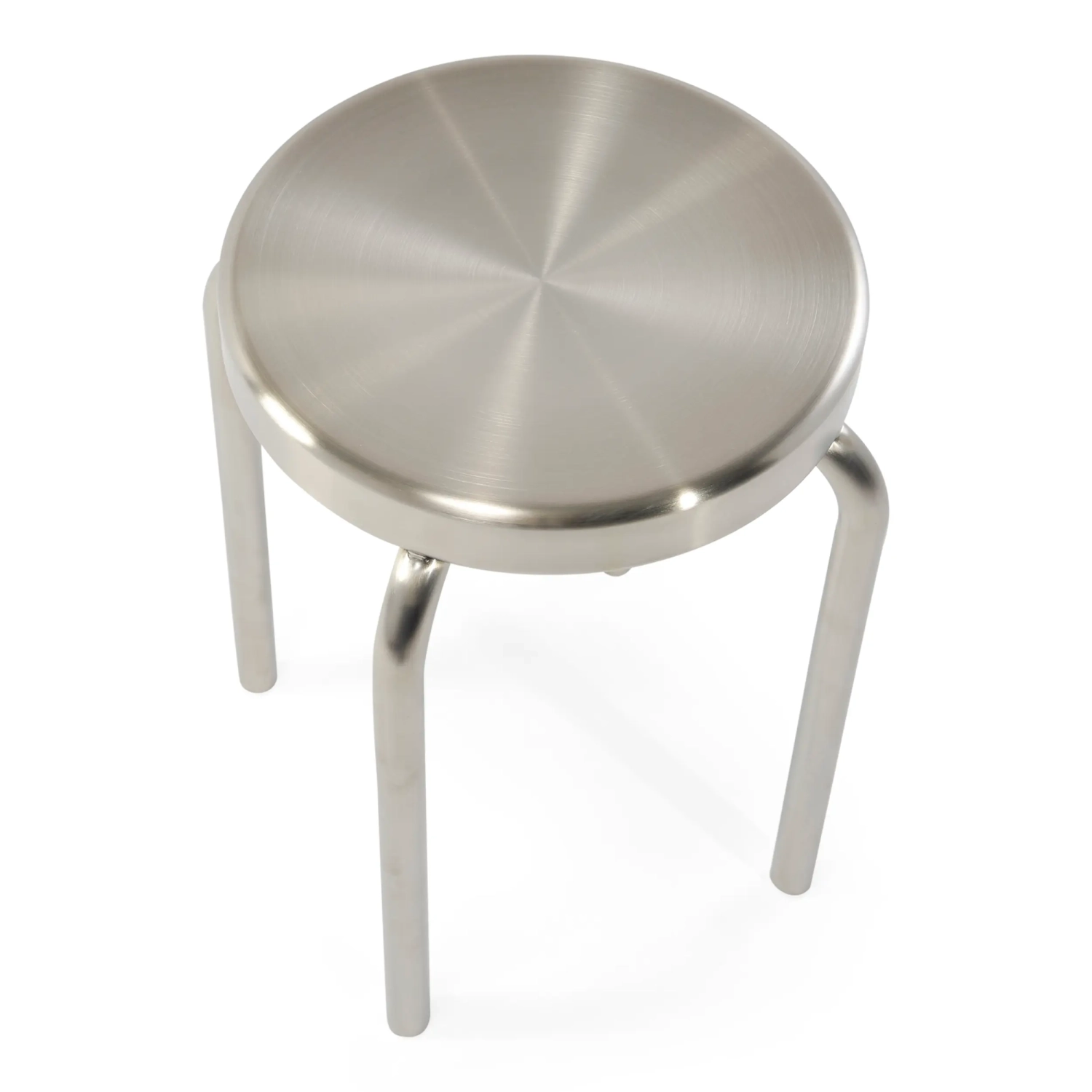 Delaware 45 cm låg pall i rostfritt stål | Modern designpall