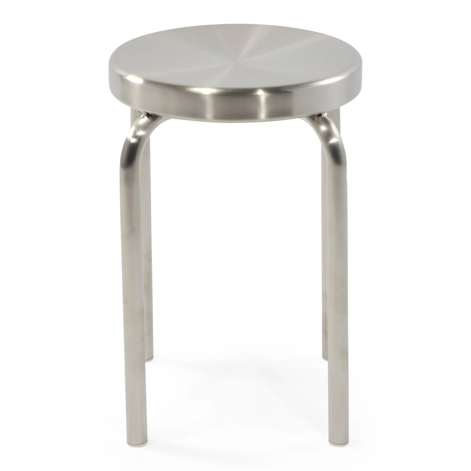Delaware 45 cm Stainless Steel Low Stool | Modern Designer Stool