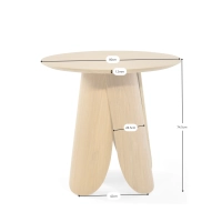 Scandinavian Round Dining Table in Ash Wood