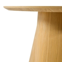 Mesa de comedor redonda de estilo escandinavo en madera de fresno