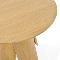 Scandinavische ronde eettafel van essenhout