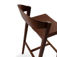 Soho Skandynawski stołek barowy 76 cm | Drewno dębowe lub orzechowe