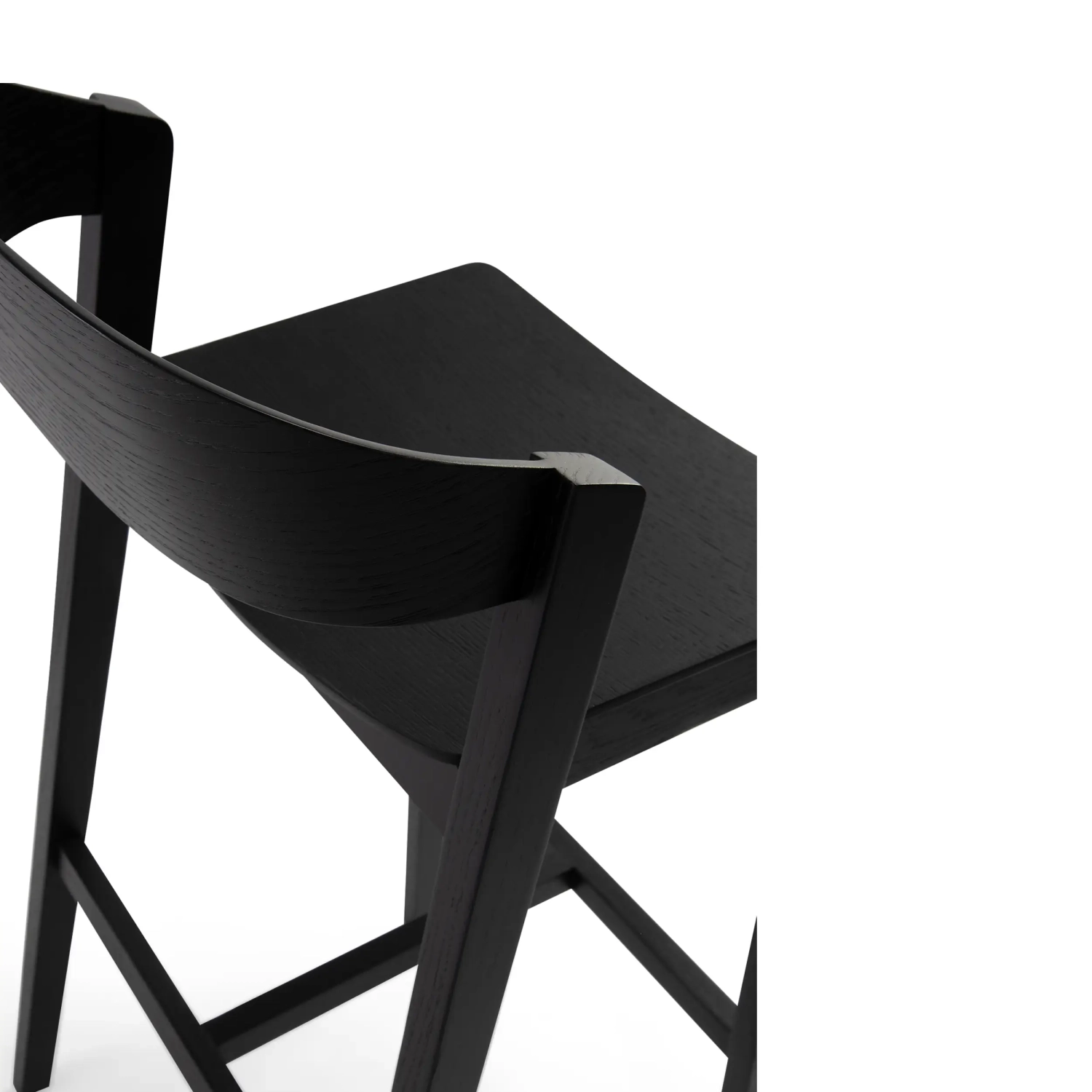 Soho Skandinavischer Barhocker 76 cm | Eiche oder Nussbaum