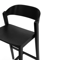 Soho Skandynawski stołek barowy 76 cm | Drewno dębowe lub orzechowe