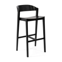 Soho Tabouret de bar scandinave 76 cm | Bois de chêne ou de noyer