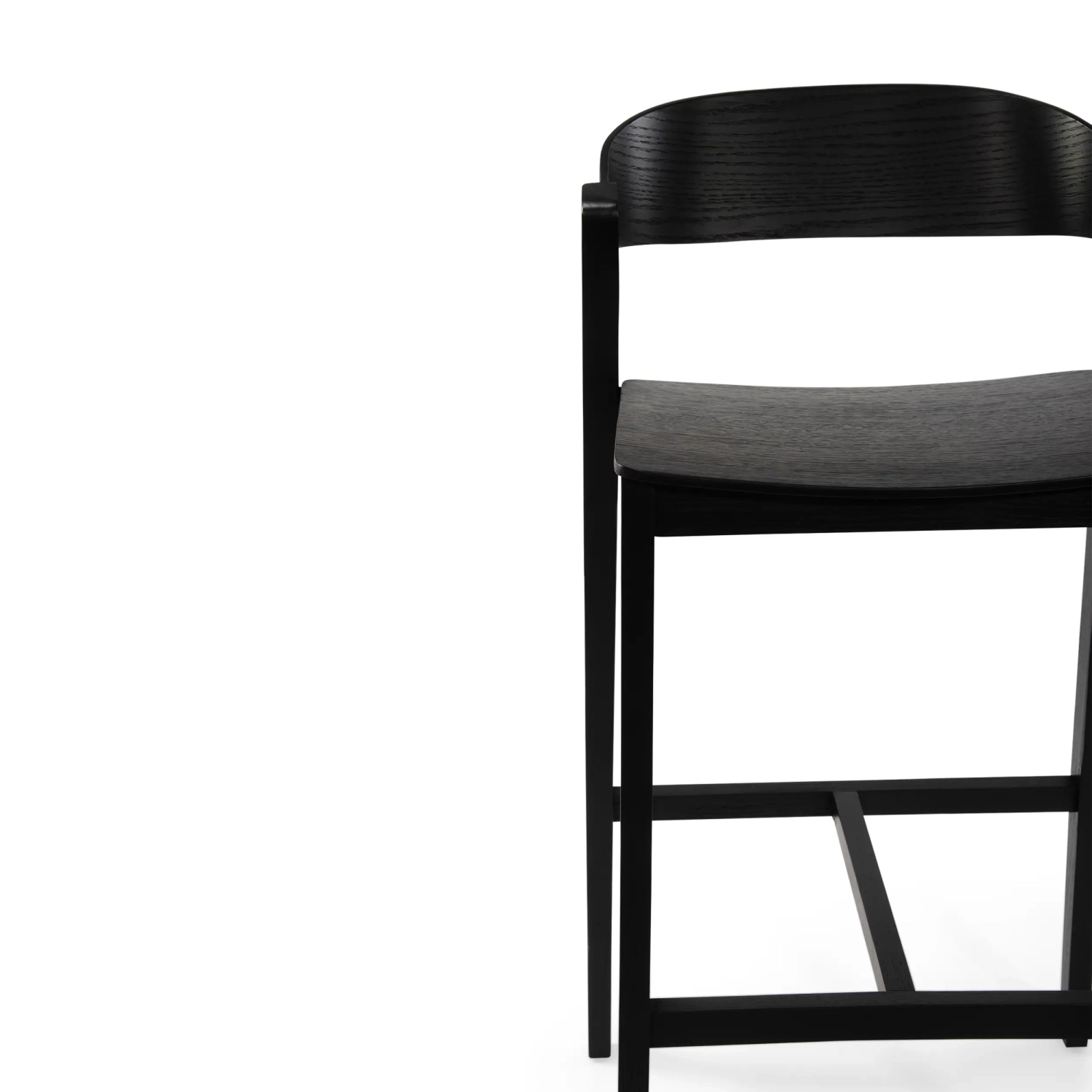 Soho Tabouret de bar scandinave 76 cm | Bois de chêne ou de noyer