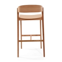 Soho Skandynawski stołek barowy 76 cm | Drewno dębowe lub orzechowe