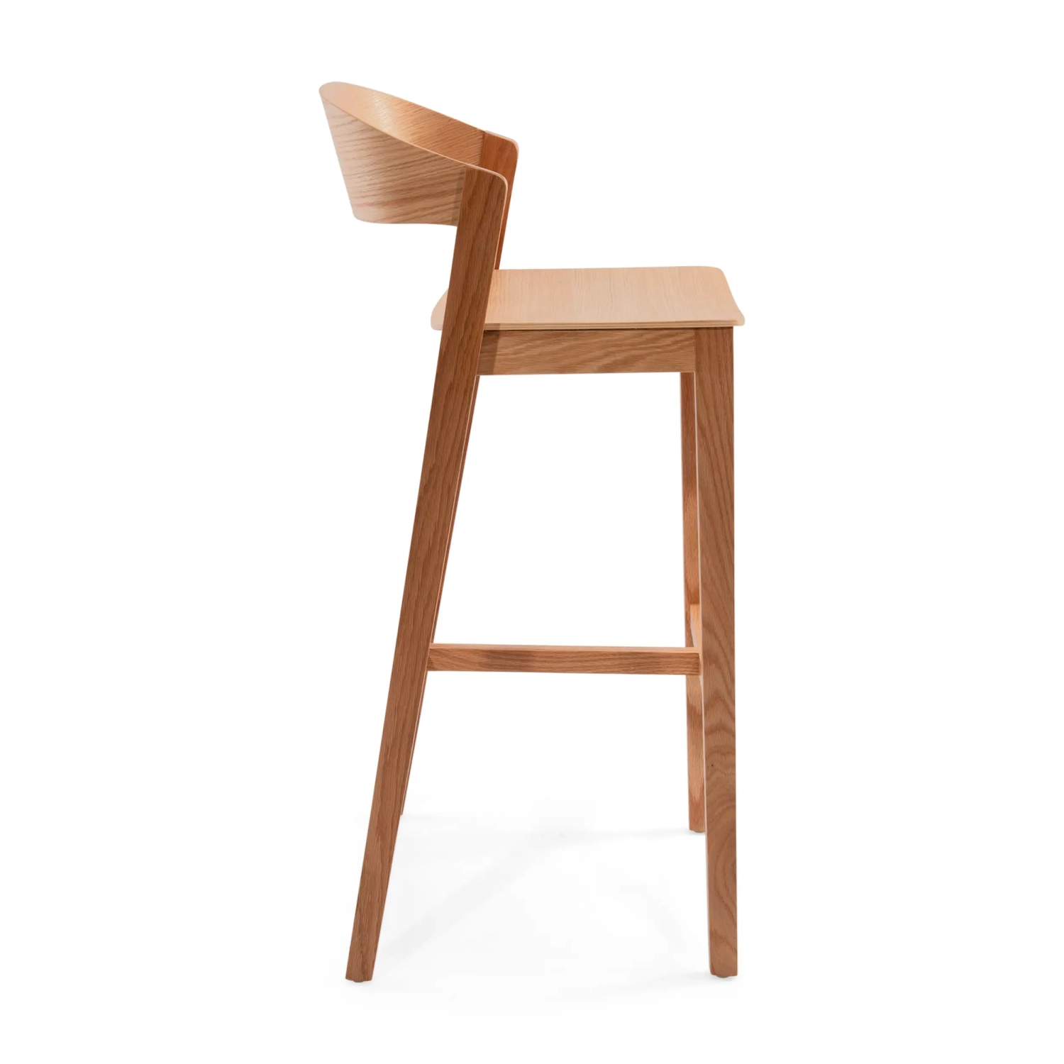Soho Tabouret de bar scandinave 76 cm | Bois de chêne ou de noyer