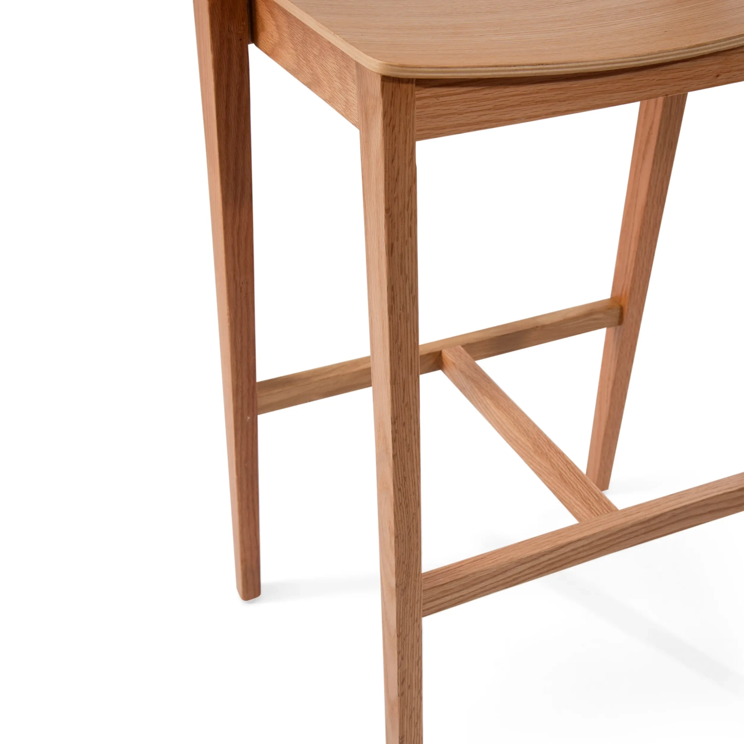 Soho Banco de balcão escandinavo 76 cm | Madeira de carvalho ou nogueira