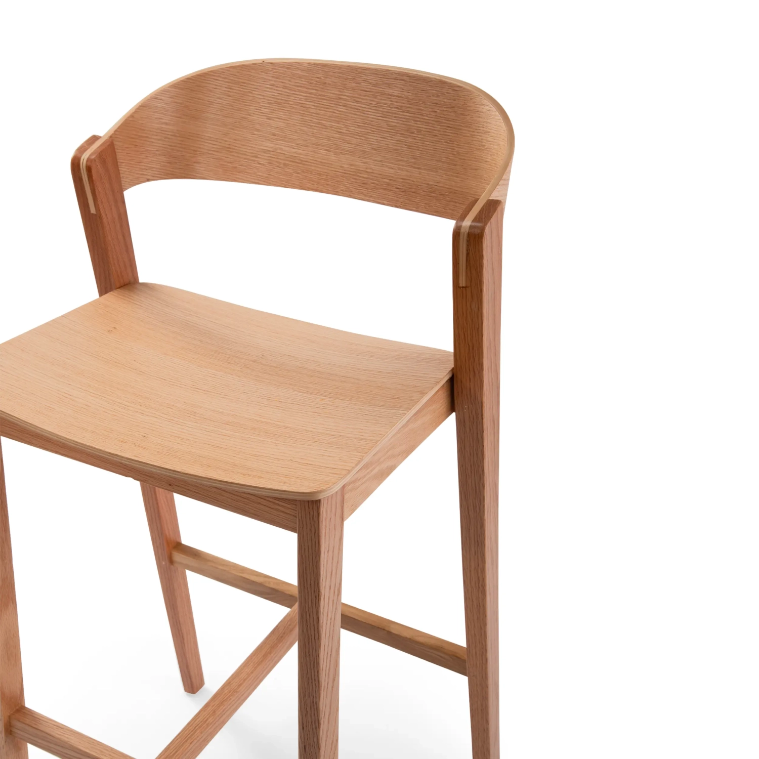 Soho Taburete de bar escandinavo de 76 cm | Madera de roble o nogal