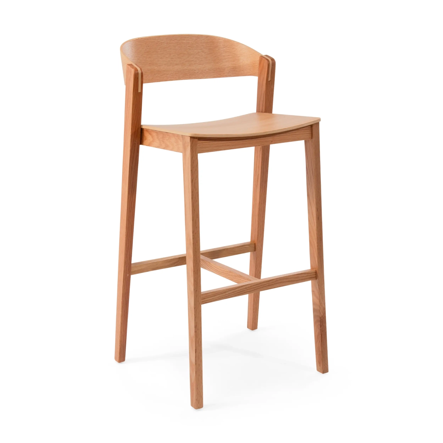 Soho Scandinavische barkruk 76 cm | Eiken of walnoothout