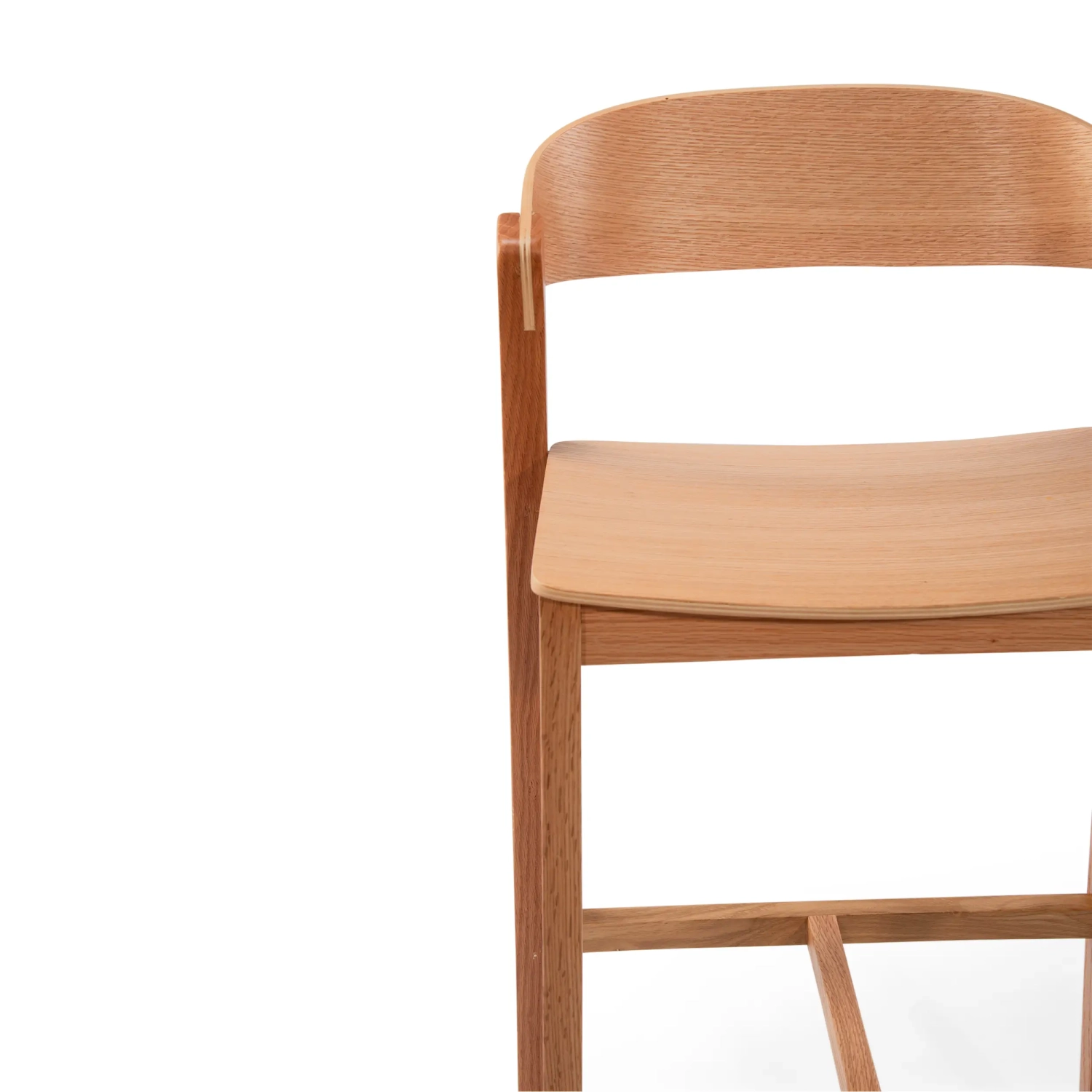 Soho Skandynawski stołek barowy 76 cm | Drewno dębowe lub orzechowe