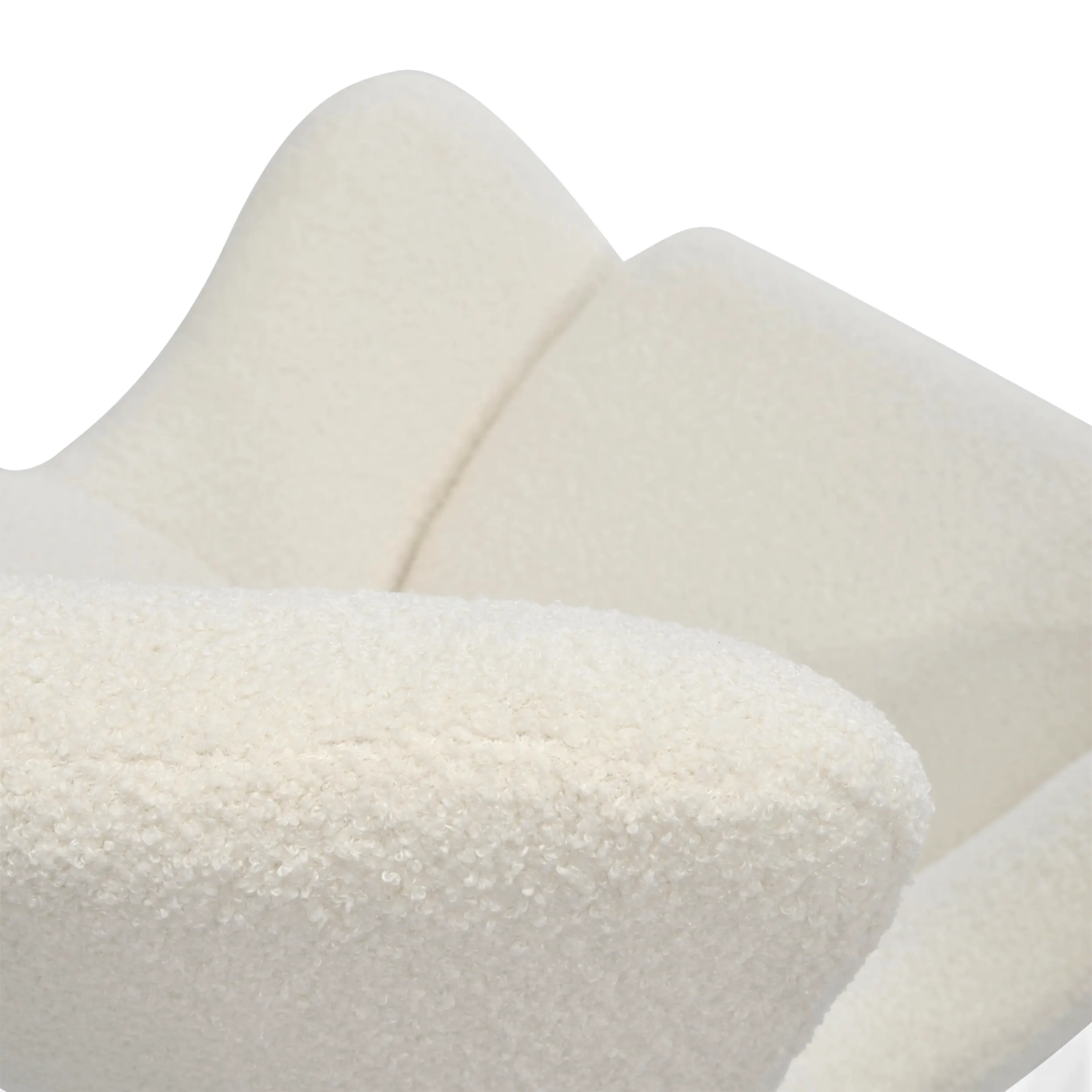 Nest Bouclé Schaukelstuhl | Moderner Designer-Schaukelstuhl
