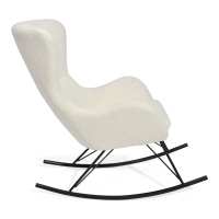 Cadeira de baloiço Nest Bouclé | Cadeira de baloiço de design moderno