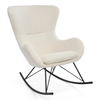 Poltrona a dondolo Nest Bouclé | Poltrona a dondolo di design moderno
