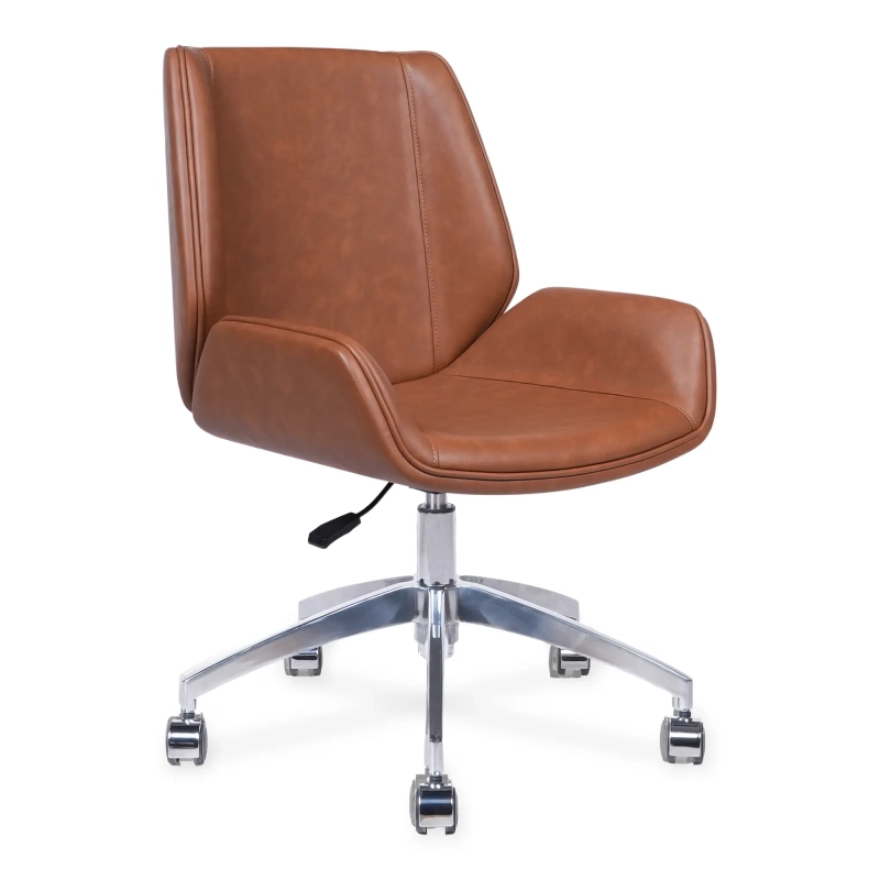 Nordic Colors Office Chair | Faux Leather & Chrome Base
