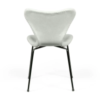 Cadeira de jantar Seven Vintage em imitação de couro | Design industrial moderno