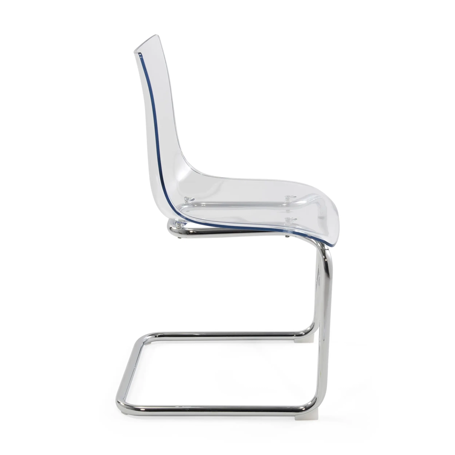 Průhledná designová židle Dresden | Polykarbonát a chromovaná ocel