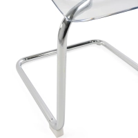 Chaise design transparente Dresden | Polycarbonate et acier chromé