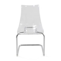 Chaise design transparente Dresden | Polycarbonate et acier chromé