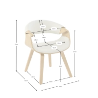 Burrow Silla de comedor Z de madera de arce | Diseño tapizado Nordic
