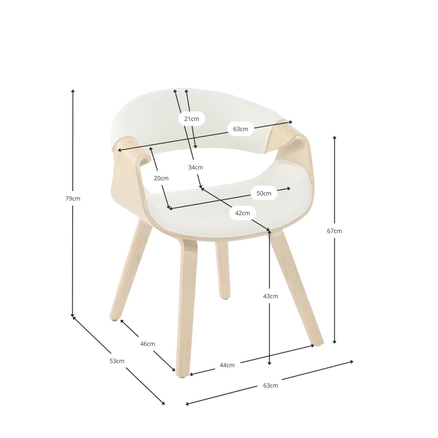 Burrow Z Maple Wood Dining Chair | Nordic Upholstered Design