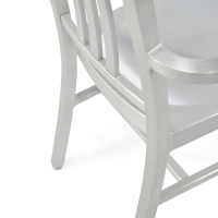 Chaise industrielle en aluminium Navi Army avec accoudoirs | Pour l'intérieur et l'extérieur