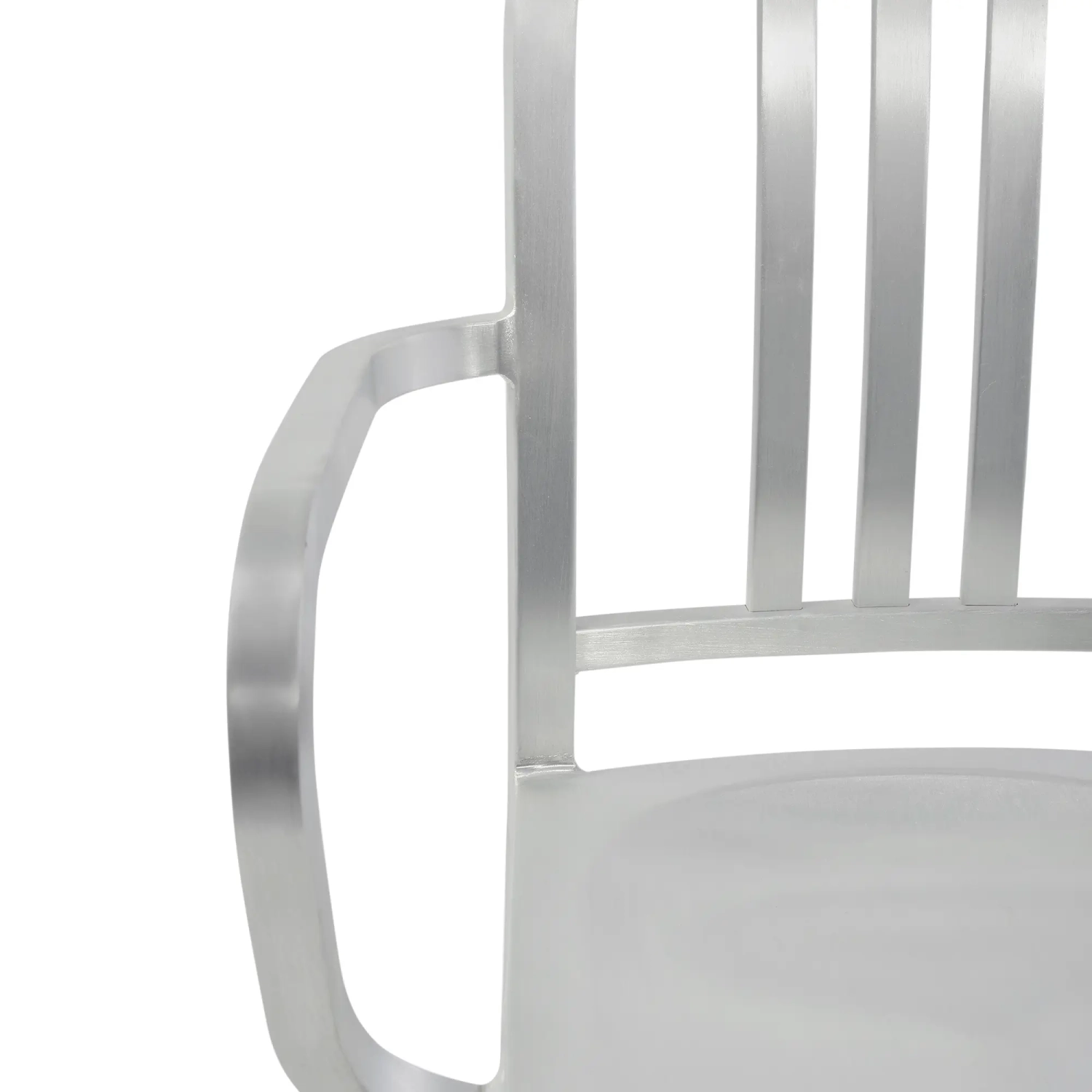 Chaise industrielle en aluminium Navi Army avec accoudoirs | Pour l'intérieur et l'extérieur