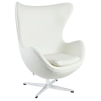 Sedia Replica Egg Chair realizzata in pelle dal designer Arne Jacobsen