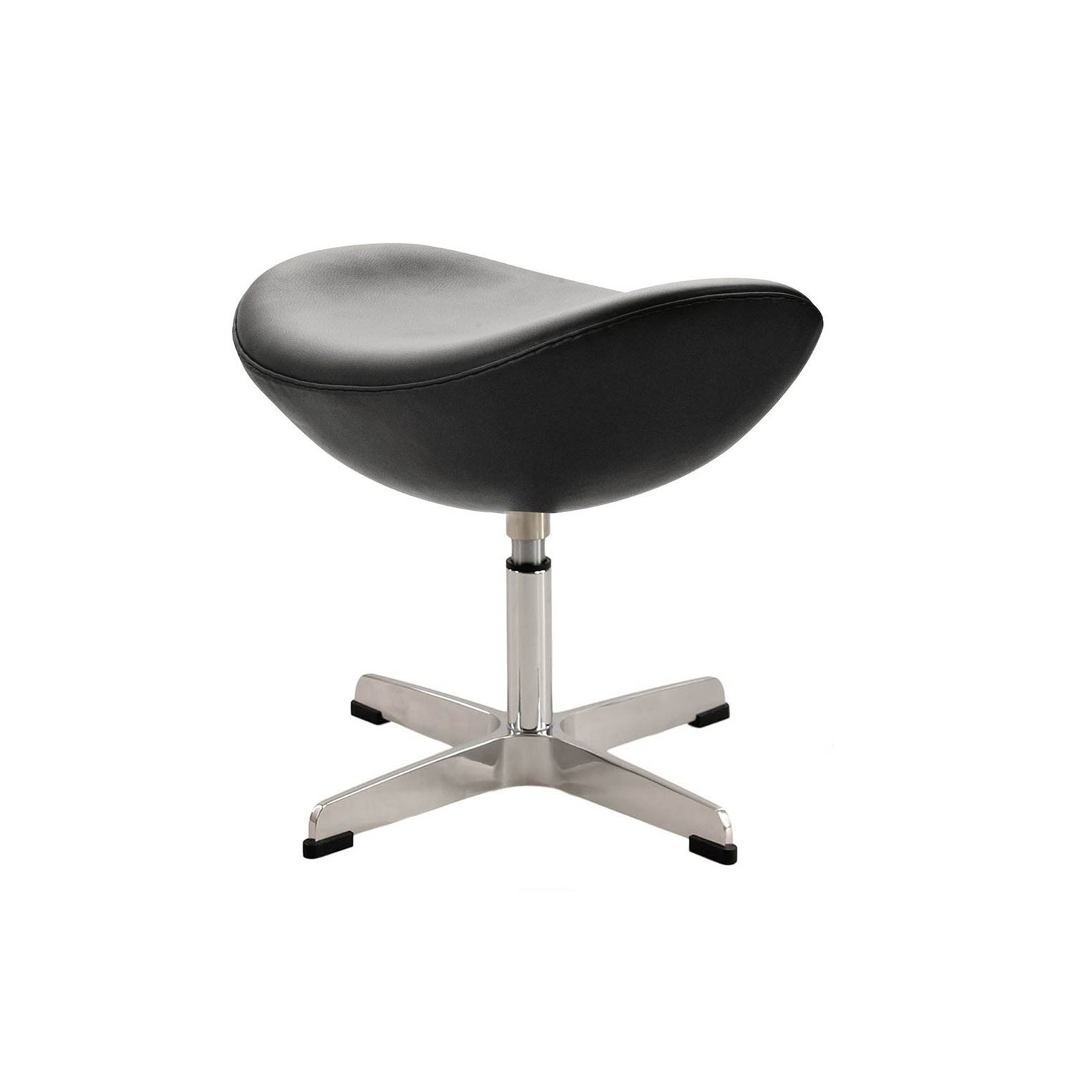 Ottomaanse replica van de lederen Egg Chair van ontwerper Arne Jacobsen