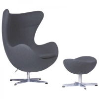 Réplica Silla Egg Chair con Reposapiés del diseñador Arne Jacobsen