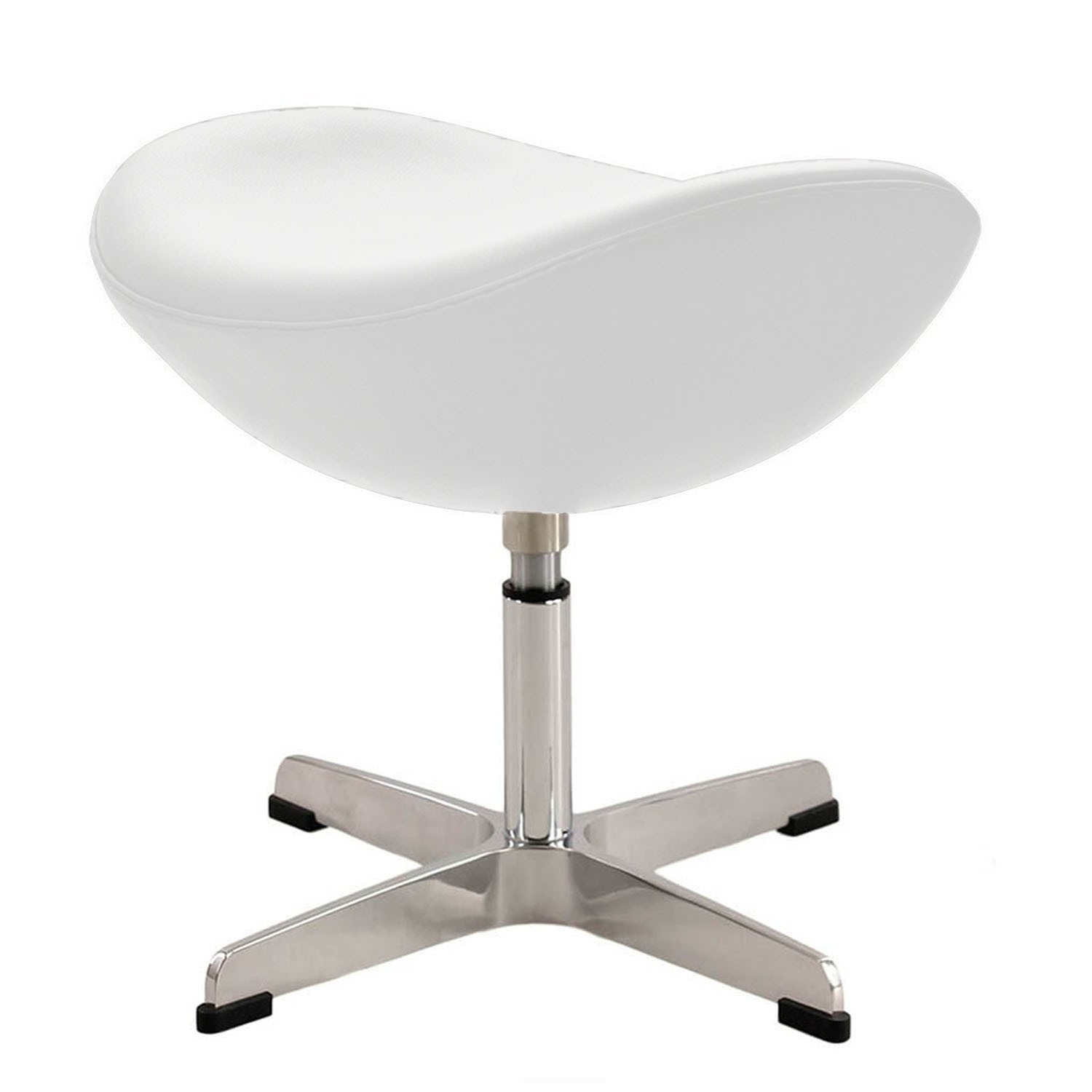 Réplique ottomane de la chaise Egg, en cuir par le designer Arne Jacobsen