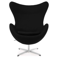 Egg Chair mit Fußstütze asu Kaschmir