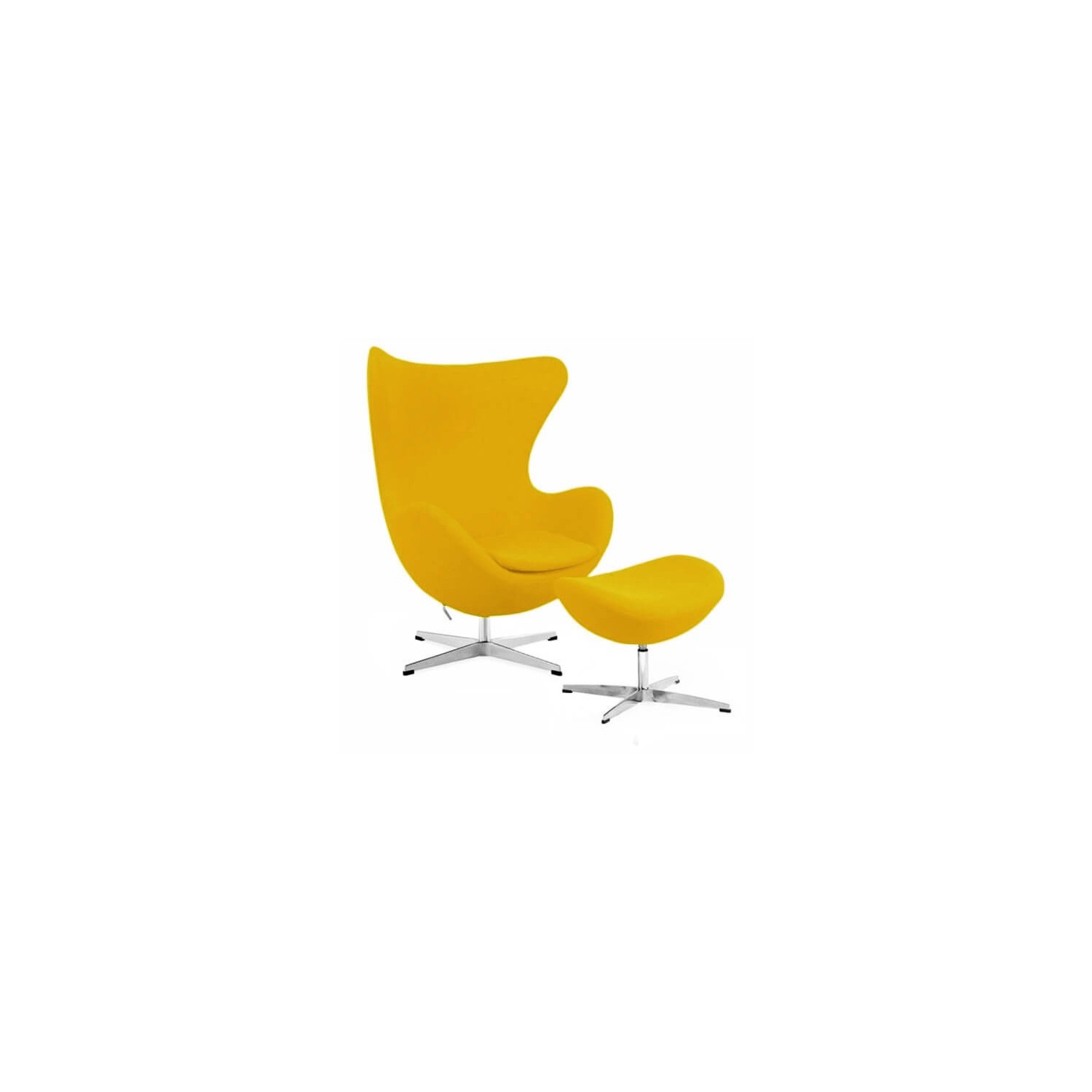 Replica Egg Chair with Footstool by designer Arne Jacobsen