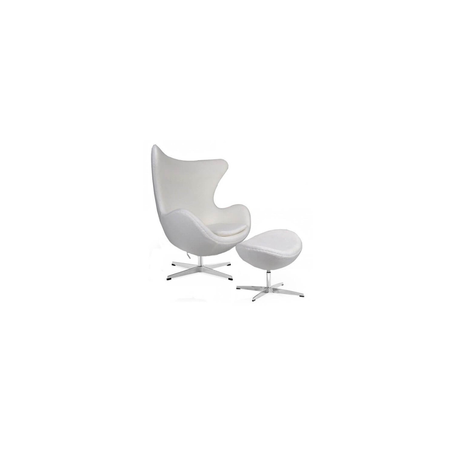 Replica Egg Chair con poggiapiedi del designer Arne Jacobsen