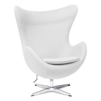 Replica Egg Chair in kasjmier door ontwerper Arne Jacobsen