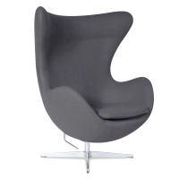 Egg Chair replica in cashmere del designer Arne Jacobsen