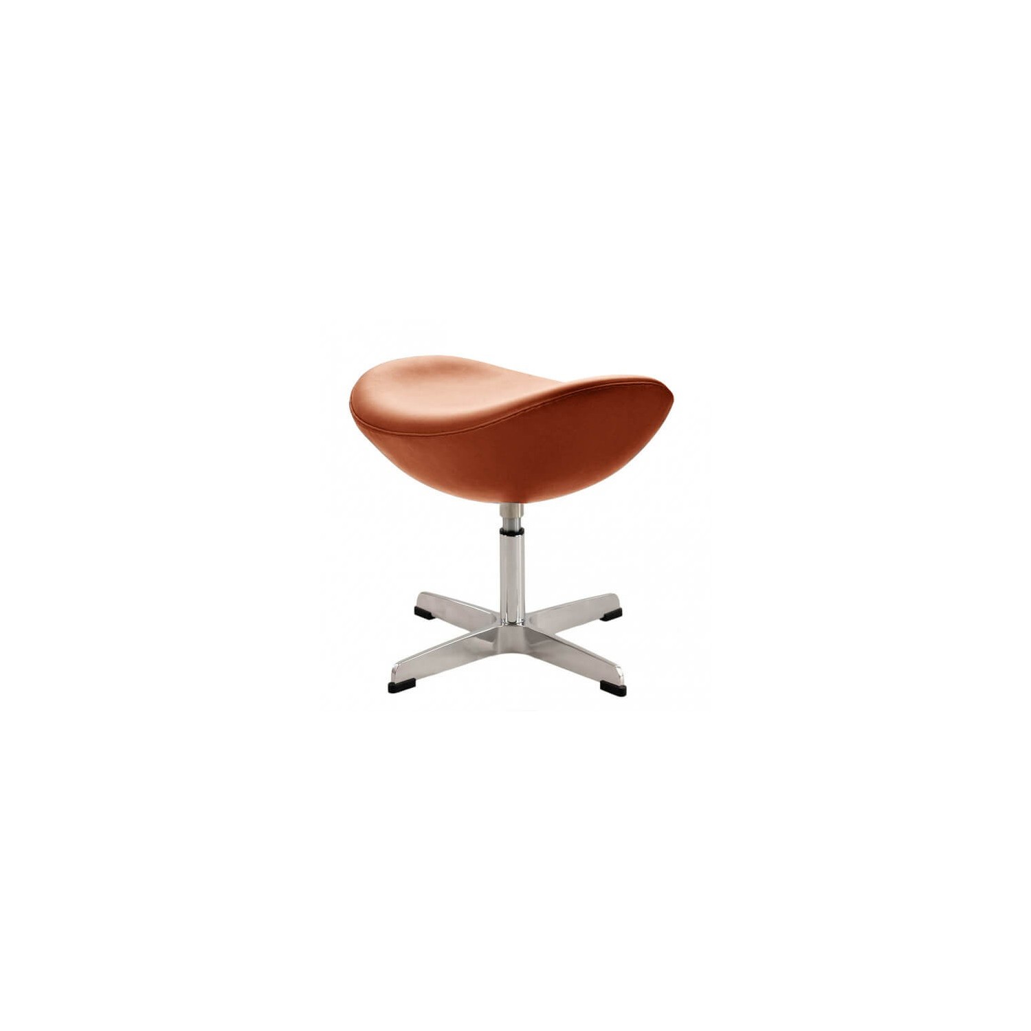 Réplica Ottoman de la Silla Egg Chair de Piel del diseñador Arne Jacobsen