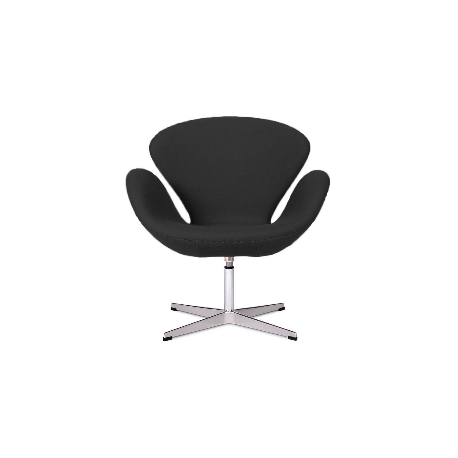 Replica della Swan Chair in cashmere di Arne Jacobsen