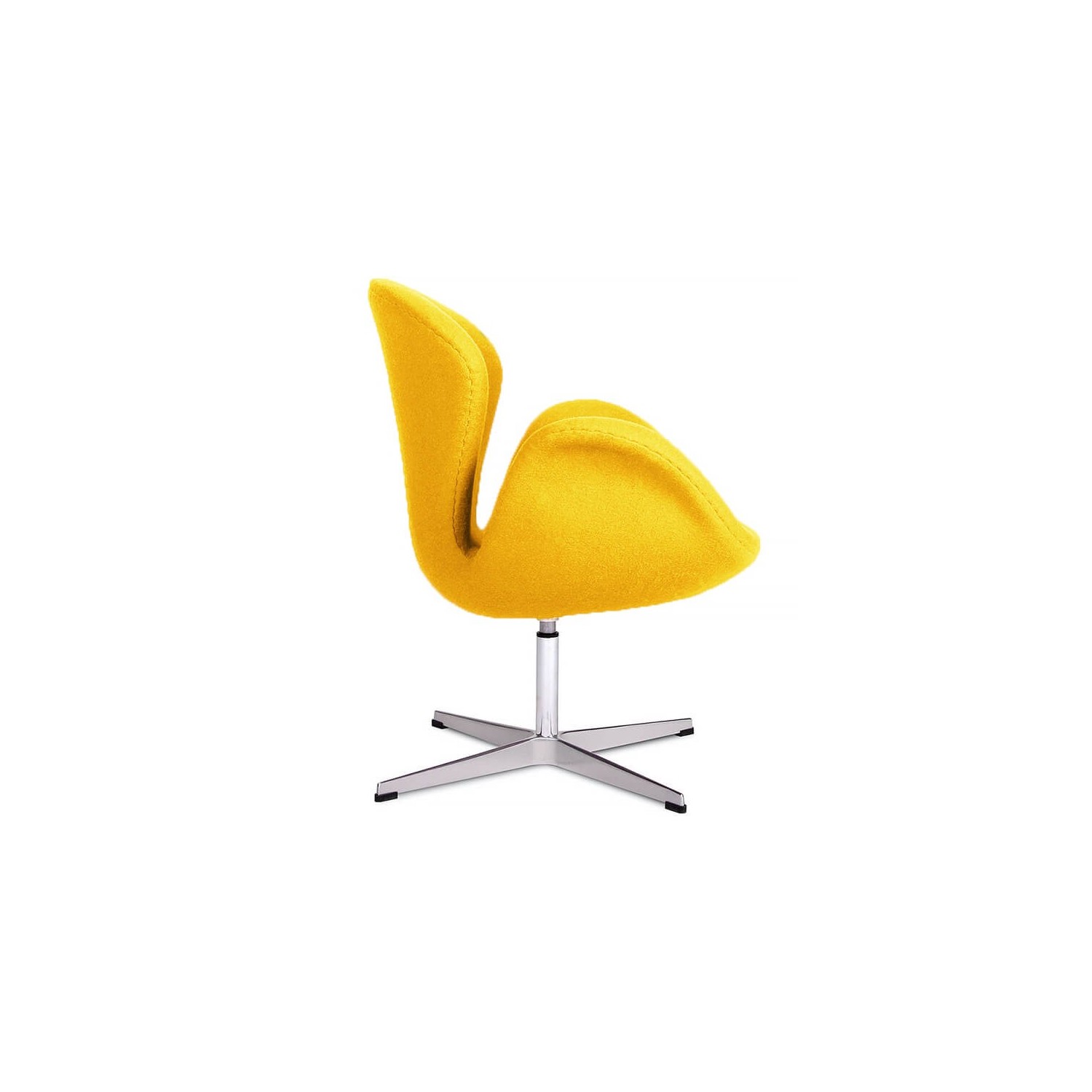 Replica della Swan Chair in cashmere di Arne Jacobsen