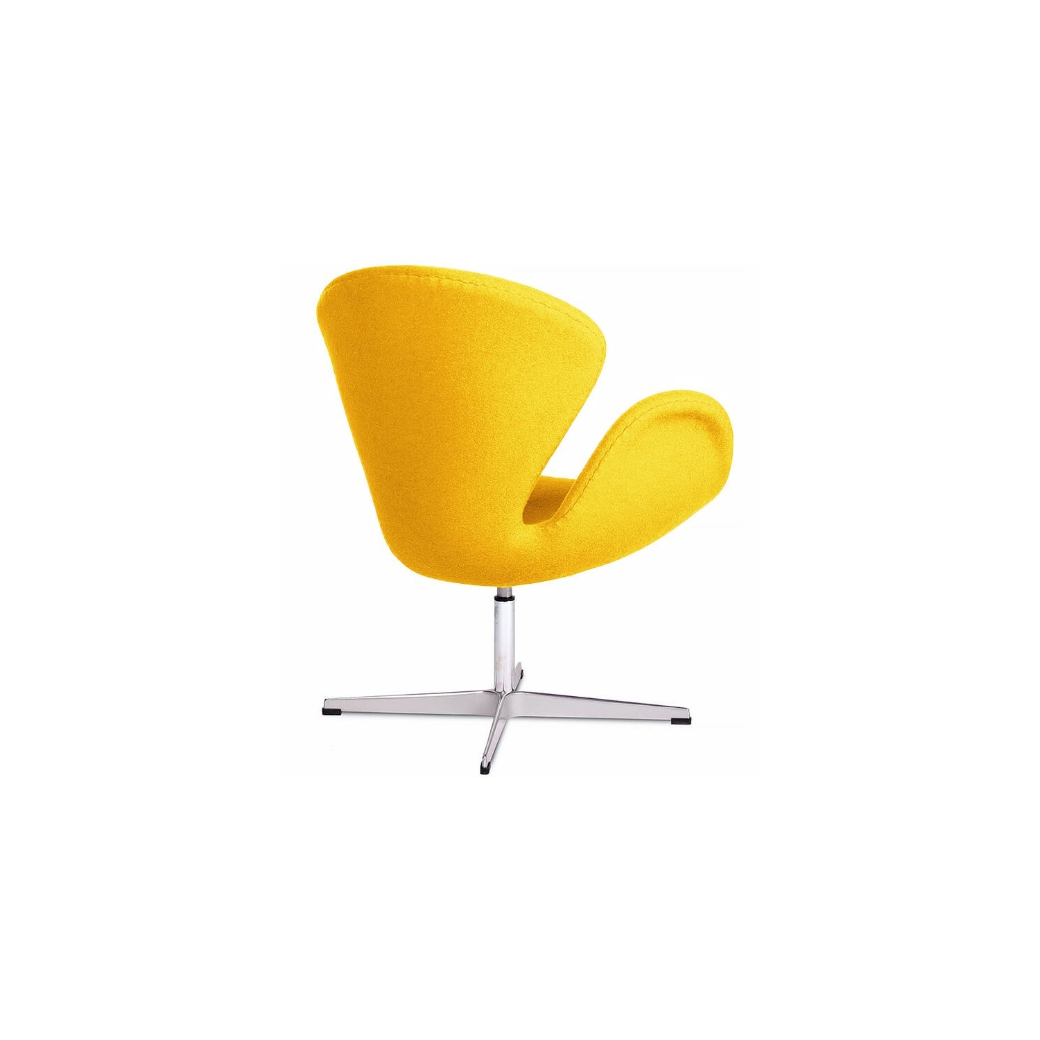 Replica della Swan Chair in cashmere di Arne Jacobsen