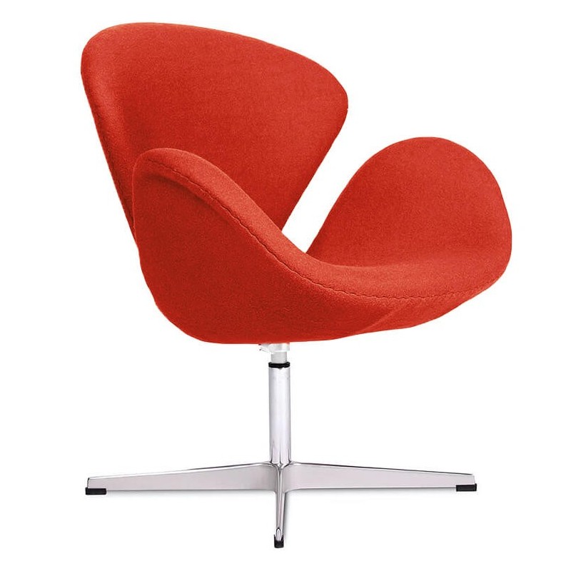 Réplique de la chaise Swan en cachemire par Arne Jacobsen