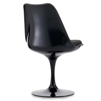 Replik des Tulip Chair alles Schwarz des berühmten Designers Eero Saarinen